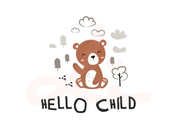 Animal Pattern with Cute Bear: Whimsy Meets Professional Design