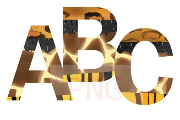 Tiger Alphabet Png Wild Animal Font for Bold Design Projects